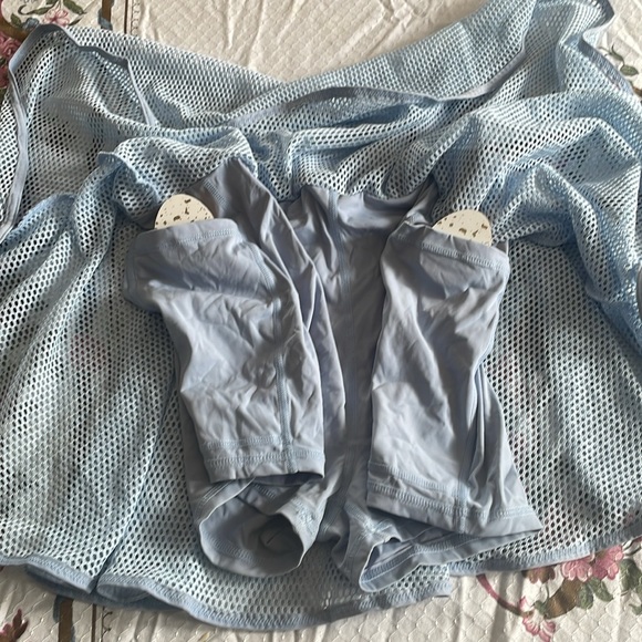 Halara Baby Blue Mesh Skort - Picture 3 of 3